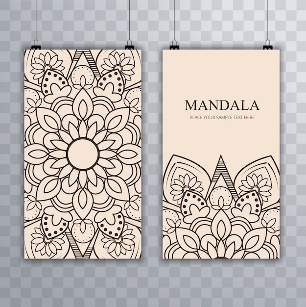 Gratis vector moderne mandala banners