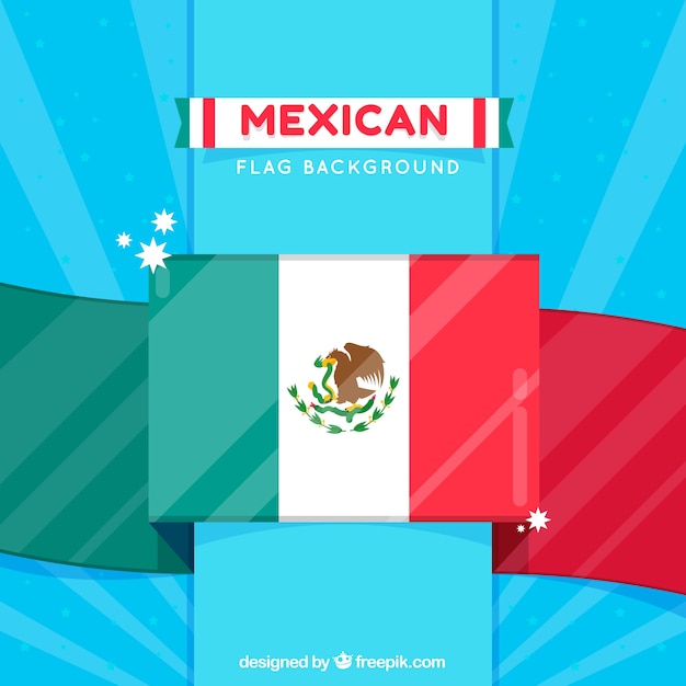 Gratis vector moderne mexicaanse vlagachtergrond