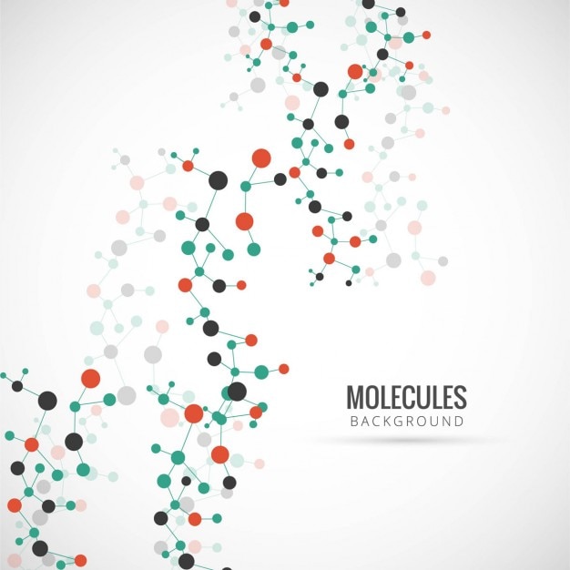 Gratis vector moderne molecules achtergrond