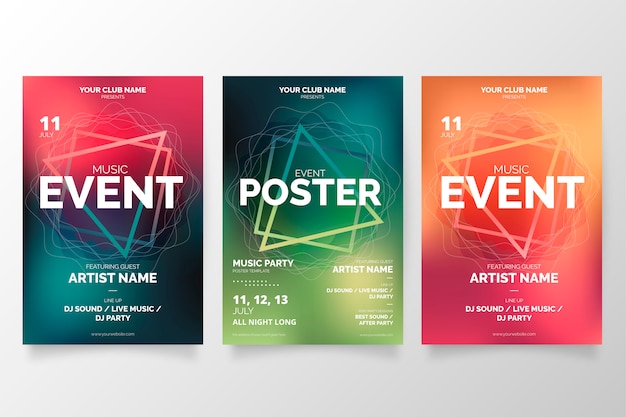 Moderne muziek evenement Poster collectie