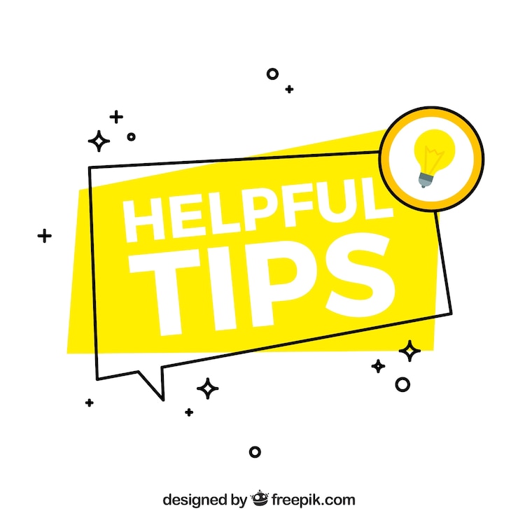 Gratis Vector moderne nuttige tips samenstelling met platte ontwerp