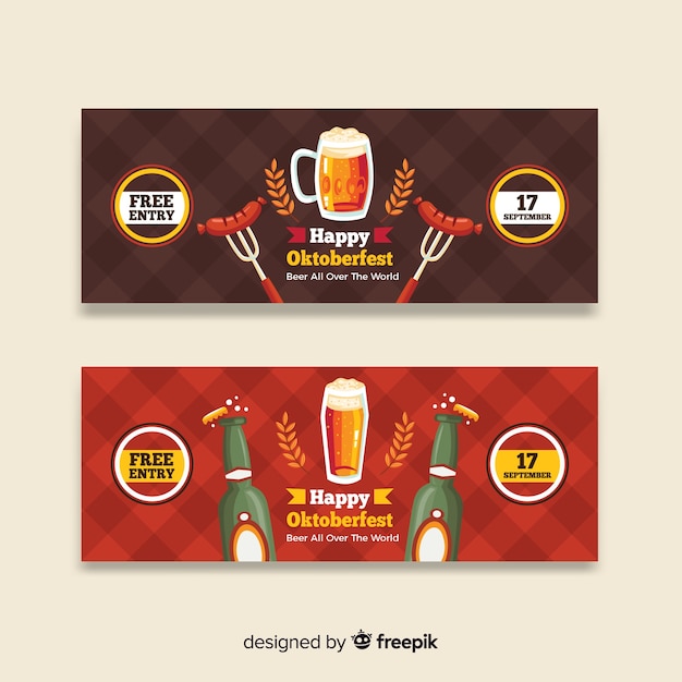 Moderne oktoberfest banners