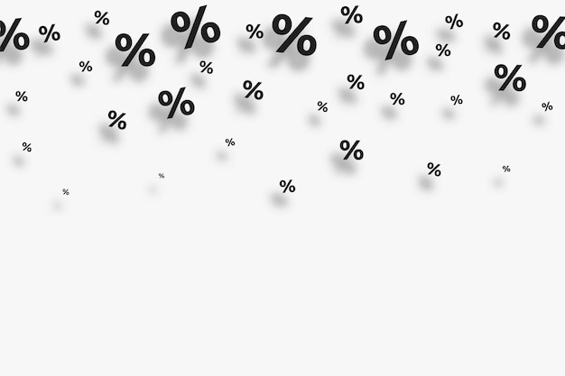 Moderne percentage pictogram patroon achtergrond voor zakelijke en financiële software