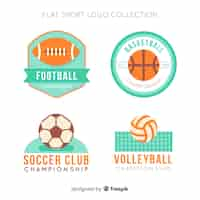 Gratis vector moderne reeks abstracte sportenemblemen