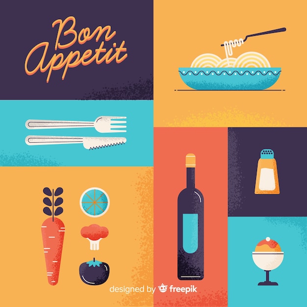 Gratis vector moderne restaurant-compositio