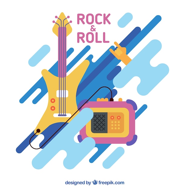 Gratis vector moderne rock and roll achtergrond