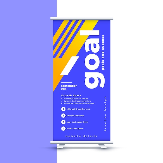 Moderne roll-up stand-up cover sjabloon voor bedrijfsseminaar