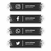 Gratis vector moderne sociale media banner