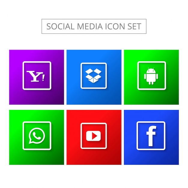 Moderne sociale media iconen