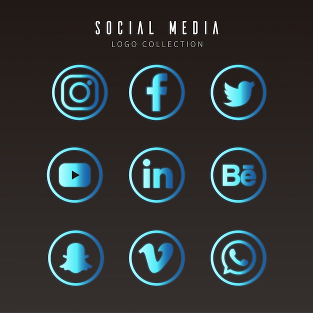 Moderne sociale media-logo&#39;s