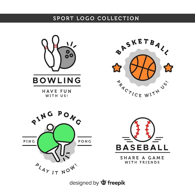 Gratis vector moderne sport logo-collectie