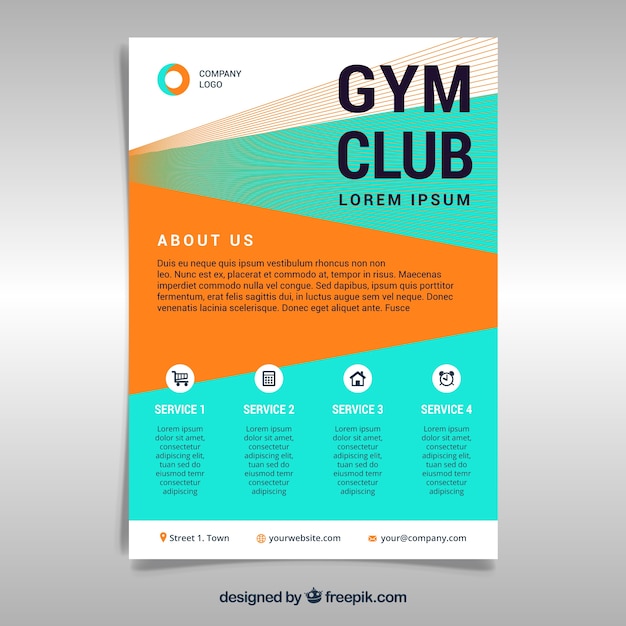 Moderne sportschool flyer sjabloon