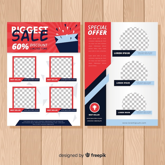 Gratis vector moderne super verkoop flyer sjabloon