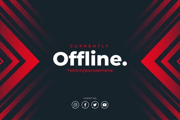 Moderne Twitch momenteel offline achtergrond