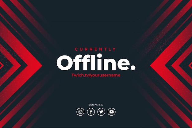 Moderne Twitch momenteel offline achtergrond