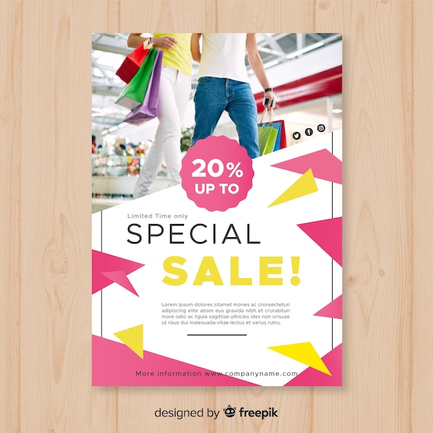 Gratis vector moderne verkoop flyer sjabloon