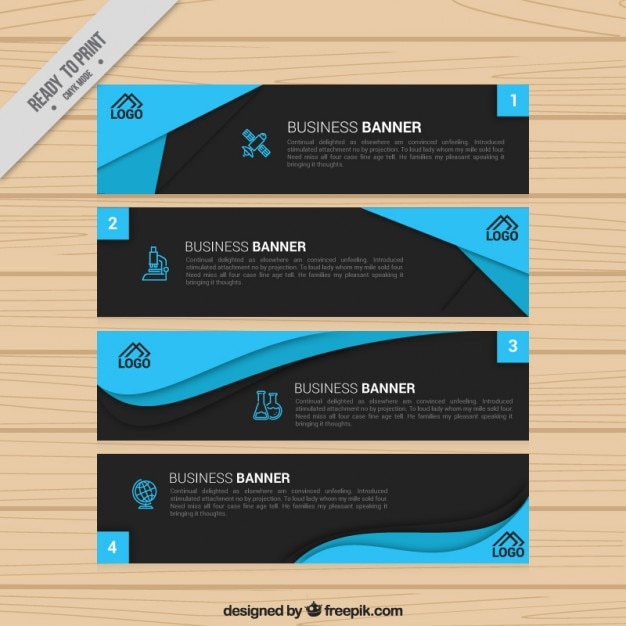 Gratis vector moderne zakelijke banners