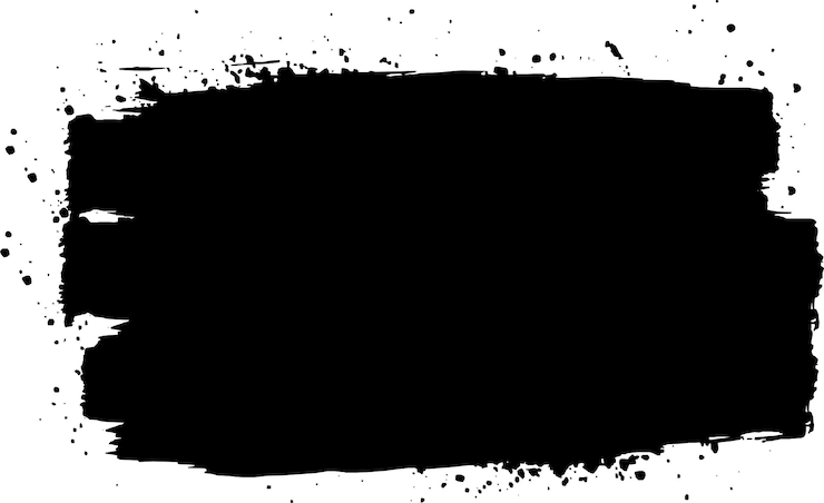 Gratis Vector moderne zwarte grunge penseelstreek op een witte achtergrond