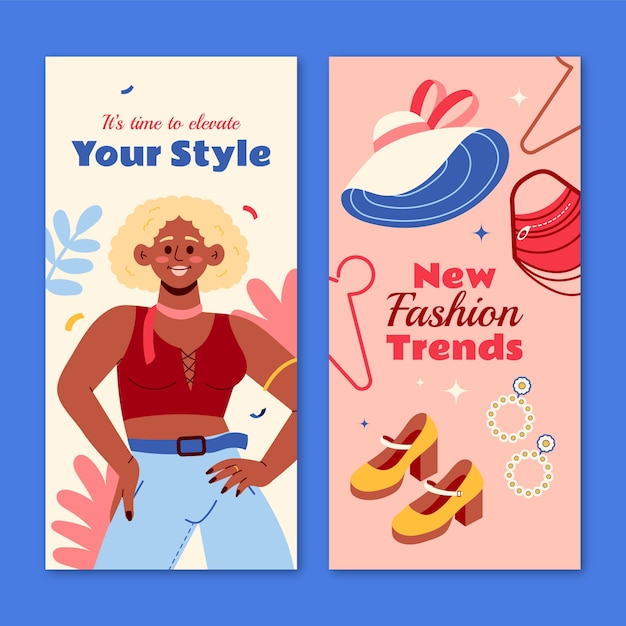 Gratis vector modetrends verticaal spandoek