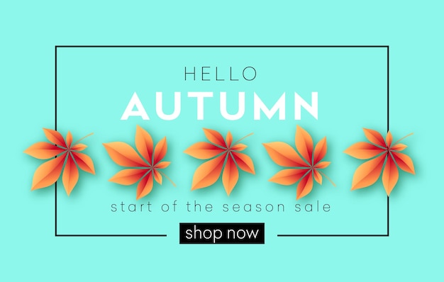 Modieuze moderne herfstachtergrond met heldere herfstbladeren voor het ontwerpen van posters, flyers, banners. vector illustratie eps10 Gratis Vector