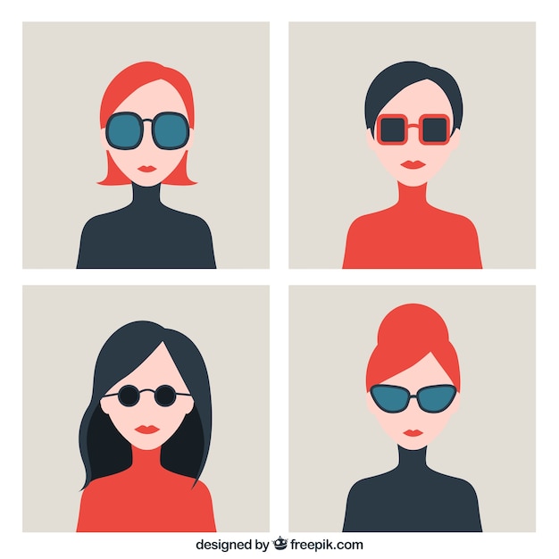 Gratis vector modieuze vrouwen