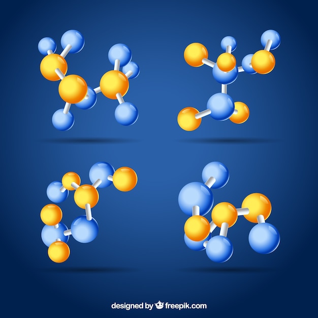 Molecule collectie met kleurrijke stijl