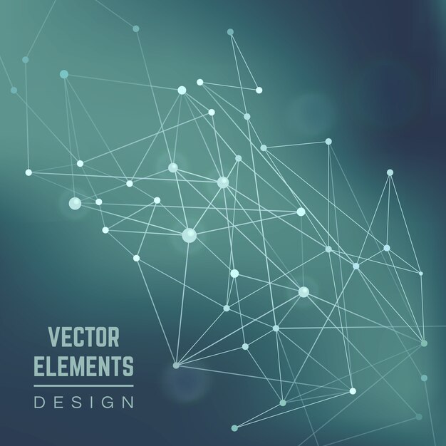 Molecuul structuur. Verbinding chemie, wetenschap en onderzoek, technologie illustratie. Abstracte vector achtergrond