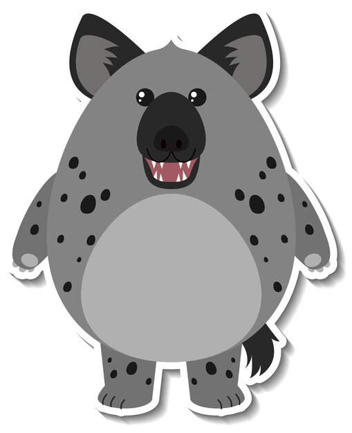 Mollige hyena dieren cartoon sticker