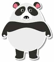 Gratis vector mollige panda dieren cartoon sticker