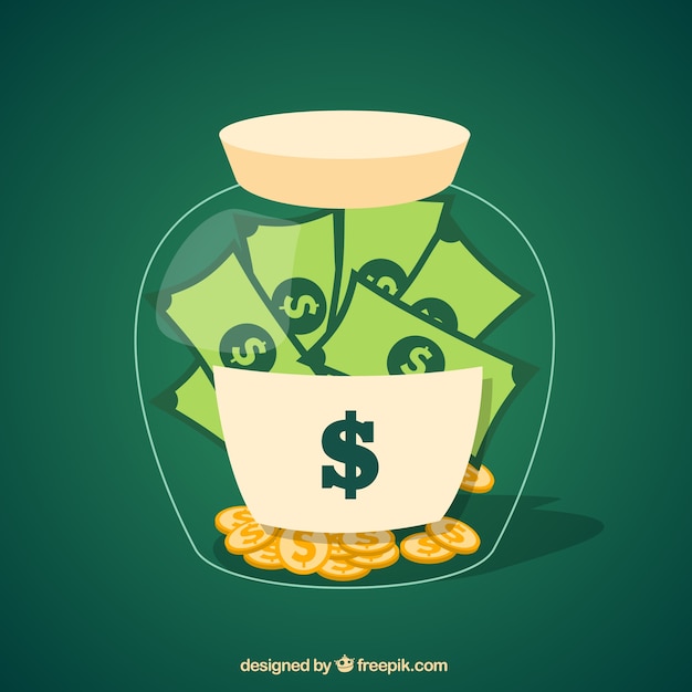 Gratis vector money jar