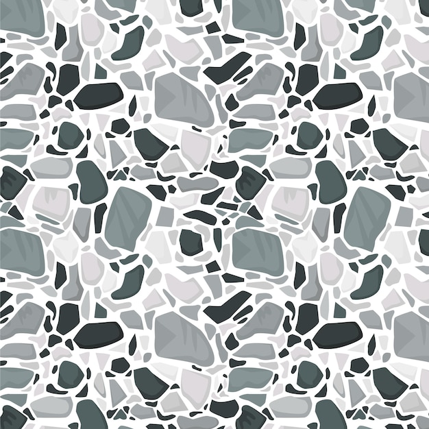 Gratis vector monochromatisch terrazzo patroonontwerp