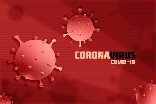 Monochromatische coronavirus achtergrond