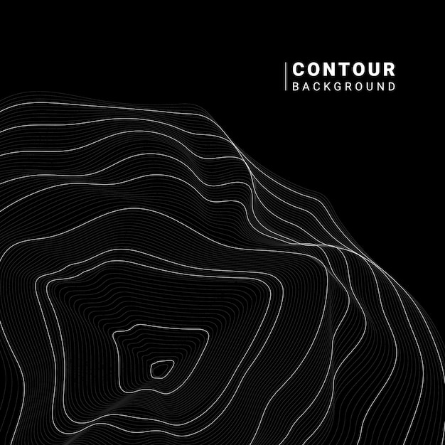 Monochrome abstracte contourlijn illustratie
