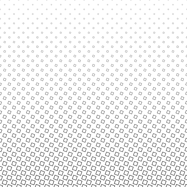 Monochroom vierkante patroon - geometrische halftone abstracte vector achtergrond ontwerp van hoek vierkanten