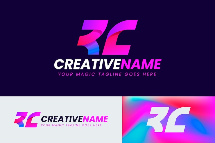 Gratis Vector monogram letter logo ontwerp sjabloon