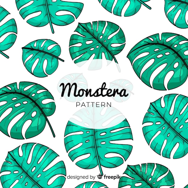 Gratis vector monstera vertrekt