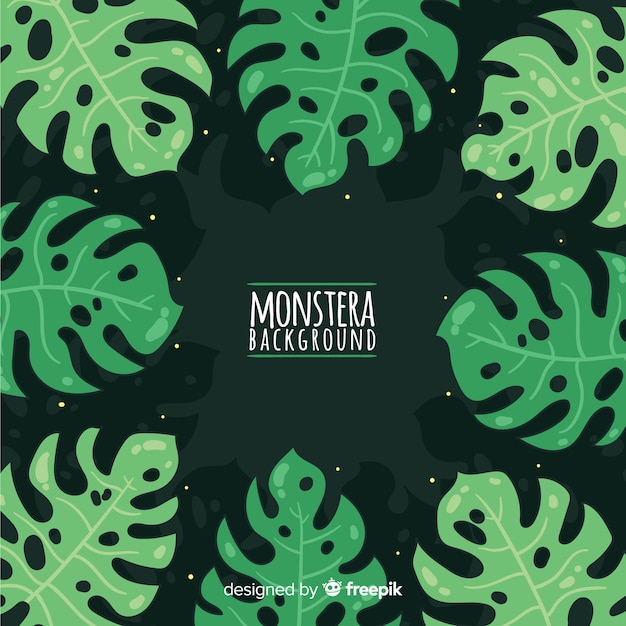 Gratis vector monstera vertrekt