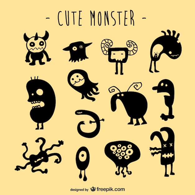 Monsterschepselen vector set