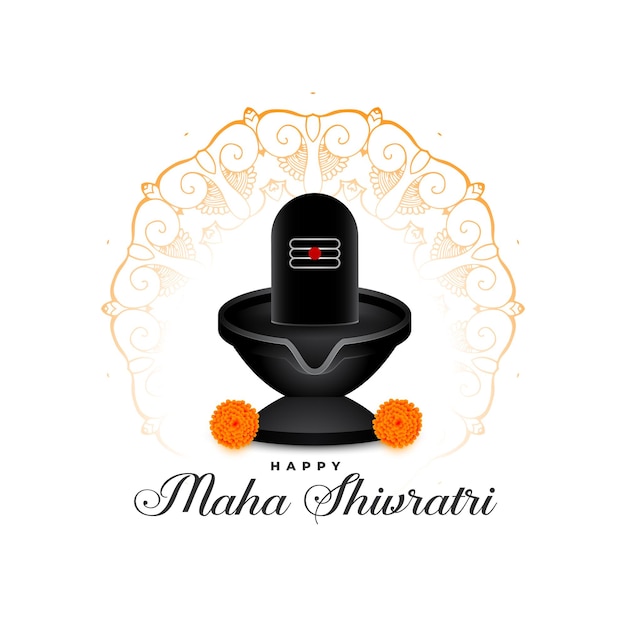 Gratis vector mooi gelukkig maha shivratri religieuze achtergrond ontwerp