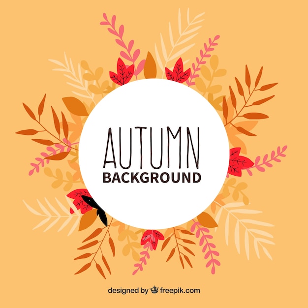 Gratis vector mooi herfst achtergrond ontwerp