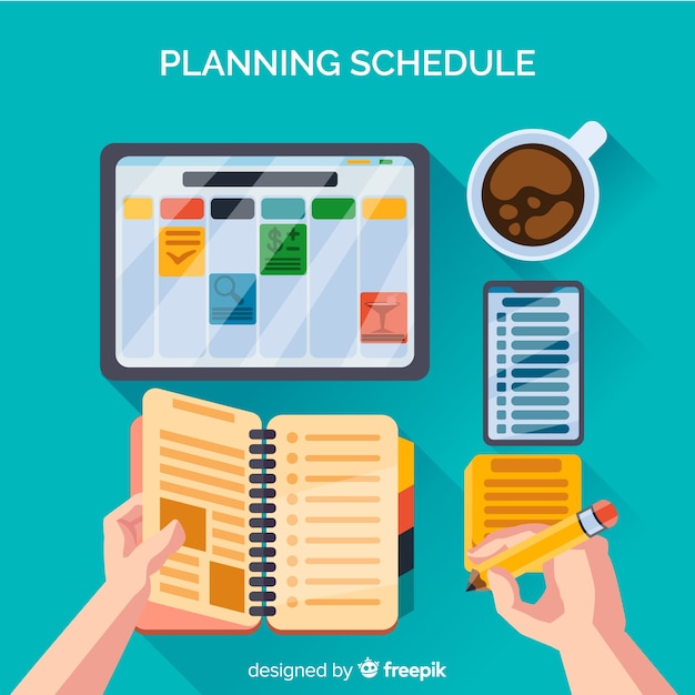 Gratis vector mooi planning planning concept