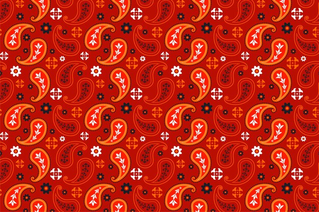 Mooi rood Paisley bandana naadloos patroon