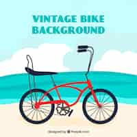 Gratis vector mooie achtergrond met vintage fiets