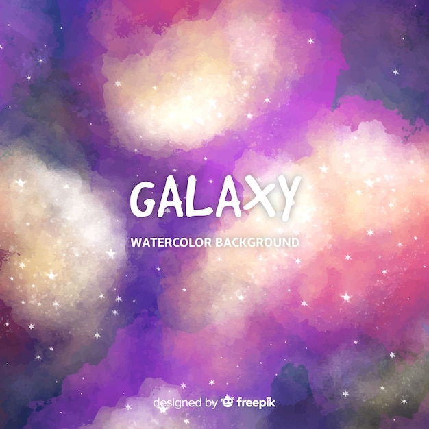 Gratis vector mooie aquarel galaxy achtergrond