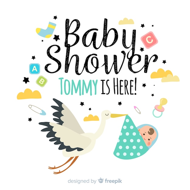 Mooie baby shower achtergrond