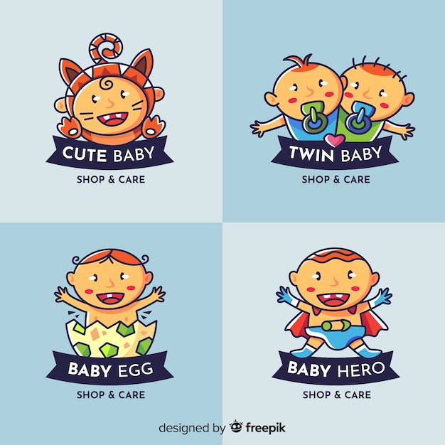 Mooie baby winkel logo collectie