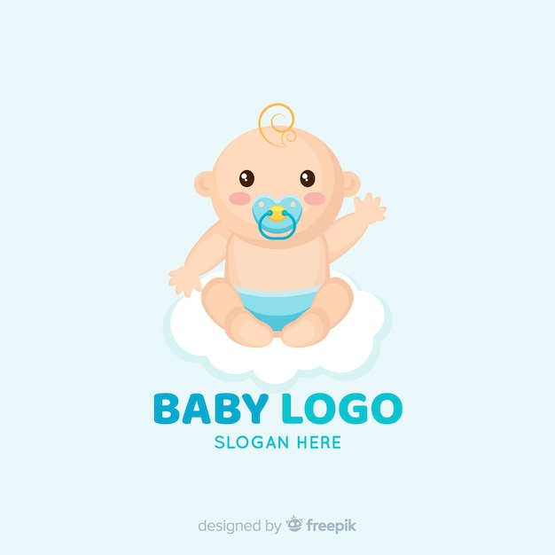 Mooie baby winkel logo sjabloon met moderne stijl