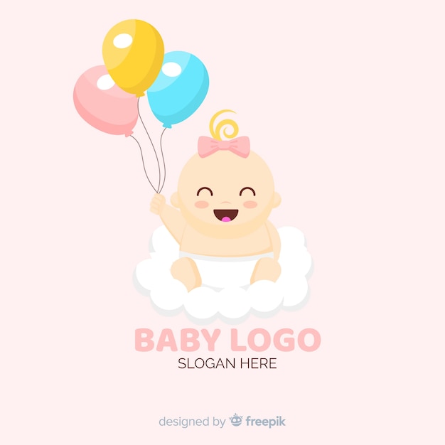 Mooie baby winkel logo sjabloon met moderne stijl