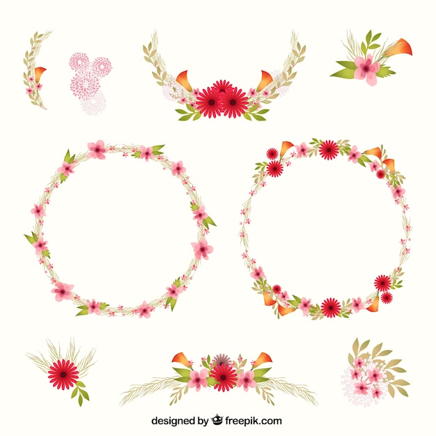 Gratis vector mooie bloemendecoratie