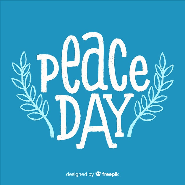Mooie dag van vredessamenstelling met schattige letters
